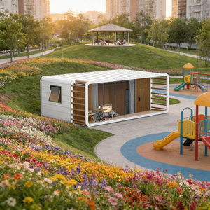 Capsule en acier préfabriquée mobile de conception nouvelle, une chambre, villa avec terrasse, salon, utilisation hôtelière, modulaire - Product Image 2