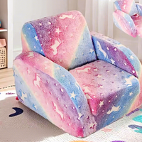 Canapé-lit pliable personnalisé pour enfants, canapé convertible doux pour enfants, fauteuil inclinable avec housse amovible pour filles