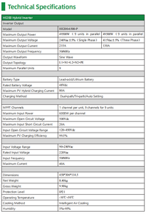 HE200-6500P Hybrid <strong>Solar</strong> <strong>Inverter</strong> 10KW 11KW 12KW 22KW 33KW 50KW Power Pure Sine Wave Single Phase MPPT for <strong>Solar</strong> Energy System - Product Image 3