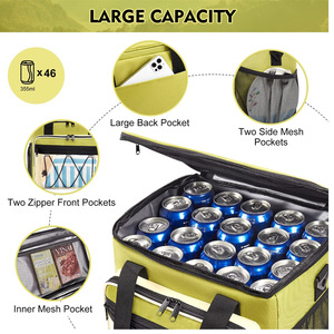 Borse termiche personalizzate Oxford Tote Outdoor Camping Picnic Ice Pack bevande alimentari Carry Box borse per il pranzo isolanti addensate portatili - Product Image 2