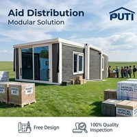 Villa modulaire extensible moderne à 2 chambres, bâtiment préfabriqué portable avec toutes les commodités pour le développement de stations de villégiature en montagne