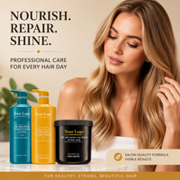 Masque capillaire soyeux et revitalisant à l'huile chaude aux herbes, marque privée, avec acides aminés et kératine pour réparer et traiter les cheveux anti-frisottis