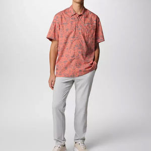 Camisa de pesca personalizada de malla transpirable con capucha, nailon UPF 50, ligera, camuflaje, bolsillos con velcro, botones de alta calidad. - Product Image 2