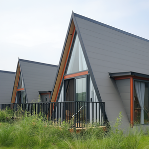 Casas Prefabricadas, Casas en Forma de A, Casas Triangulares de Instalación Rápida, Casa Contenedor Modular Prefabricada <span class=keywords><strong>con</strong></span> <span class=keywords><strong>Terraza</strong></span> para Soluciones de Proyectos - Product Image 1