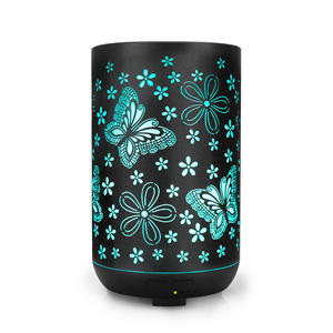 Difusor de Aroma con Forma de Mariposa, Negro, 0.5-1L, Humidificador Ultrasónico con Luz LED para Uso Doméstico y Comercial - Product Image 1