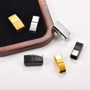 Fermoirs magnétiques carrés plats en acier inoxydable étanches pour bracelets en cuir, boucles <span class=keywords><strong>d</strong></span>'extrémité inaltérables pour la fabrication de bijoux DIY - Product Image 2