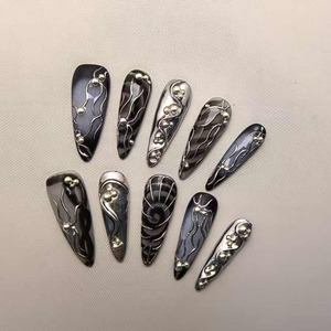 Faux ongles longs et pointus à presser, très populaires en Europe et en Amérique, produits de beauté, styles personnalisés disponibles - Product Image 4