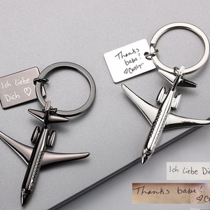 Cá Nhân Thép Không Gỉ 3D Máy Bay Khuyến Mại Móc Khóa Máy Bay Keychain Hàng Không Quà Tặng Máy Bay Sự Kiện Vòng Chìa Khóa - Product Image 2