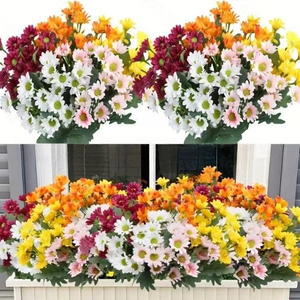 21 Fiori Artificiali di Alta Qualità, Crisantemi a 7 Rami per Decorazione Casa e Giardino, Margherite in Tessuto di Seta - Product Image 5
