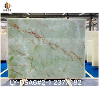 Belles dalles de pierre de marbre d'onyx de jade vert poli pour des tuiles d'onyx de mur de salle de bains de table