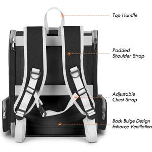 Kediler köpekler için taşınabilir nefes küçük evcil hayvan sırt çantası üç çıkışları naylon kumaş açık seyahat için sahip hayvan desen - Product Image 3