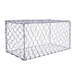 Professioneller Schlussverkauf individueller 80 × 100 mm 2 × 1 × 1 Galvanisiertes Drahtgeflecht Gewebe-Gabion-Korbkasten