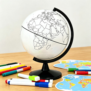 Globo Terráqueo <span class=keywords><strong>de</strong></span> Plástico Creativo y Divertido <span class=keywords><strong>de</strong></span> 14.2 cm para Decoración <span class=keywords><strong>de</strong></span> Habitaciones Infantiles - Educación y Aprendizaje <span class=keywords><strong>de</strong></span> Geografía, Marca OEM - Product Image 1