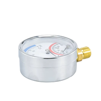 Manomètre de température et de pression à tube Bourdon Double-An Y63, thermomanomètre, plage de mesure 0-10 bar/0-120, pour chauffage au sol