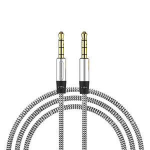 Somostel New Hi-Fi Sound 3,5mm Macho <span class=keywords><strong>a</strong></span> macho <span class=keywords><strong>Cable</strong></span> de audio trenzado <span class=keywords><strong>Cable</strong></span> <span class=keywords><strong>auxiliar</strong></span> para coche con chaqueta de PVC Compatible con auriculares - Product Image 1