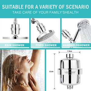 Filtro de cloro de ducha de alto rendimiento Cartucho de filtro de 15 etapas Filtro de ducha revitalizante-Reduce la picazón en la <span class=keywords><strong>piel</strong></span> seca, caspa - Product Image 6