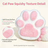 Jouets Mochi Squishy en Peluche Patte de Chat avec Sensation de Douceur à Presser pour le Plaisir au Bureau