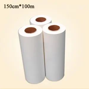 Rollo de transferencia de papel por sublimación, camiseta, almohada, papel de secado lento, 150cm x 100m