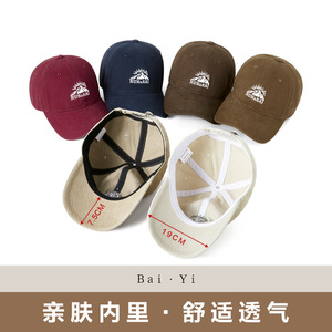 Run&Kai Baseball Cap Dark Blue Cotton Embroidered Logo Unisex <b>Sunscreen</b> Breathable Hat - Product Image 4