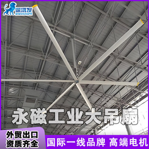 Ventilador de Techo Industrial de 1000W con Motor de Corriente Continua, 5 Velocidades, Control Inteligente, Diseño de Gran Tamaño, Ventilador de Ventilación para Taller o Almacén - Product Image 2