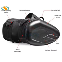 Sac de Selle de Moto à Grande Capacité, Sac Bilatéral Imperméable 36-58L, Sac Latéral et Sac de Selle pour Moto