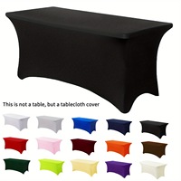 Housse de table extensible en polyester et élasthanne, pour table rectangulaire de 4/6/8 pieds