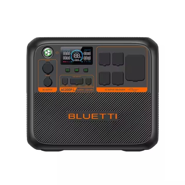 For BLUETTI AC200PL Portable 2304Wh Power Station 2400 W Solar Energy Generator for Camping Car Power Source