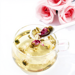 Thé au jasmin Laigutou avec rose et chrysanthème, thé en vrac parfumé aux trois fleurs, thé aromatisé sain, combinaison de thés - Product Image 5