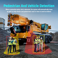 Moniteur LCD IPS étanche VD 10,1 pouces avec caméra de sécurité GPS BSD 4 canaux, écran partagé et contrôle à distance Wi-Fi pour camions et voitures