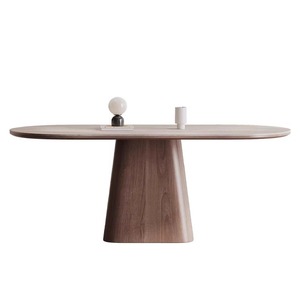 <span class=keywords><strong>Tavolo</strong></span> da pranzo minimalista in legno massello per la casa <span class=keywords><strong>rettangolare</strong></span> <span class=keywords><strong>design</strong></span> creativo impiallacciatura di noce <span class=keywords><strong>tavolo</strong></span> da pranzo in legno massello - Product Image 4