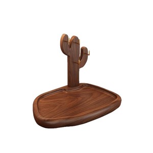 Rak Penyimpanan Berbentuk Kaktus dari Kayu untuk Penyimpanan Kunci di Ruang Masuk dan Penyimpanan di Meja untuk Ruang Tamu. - Product Image 1