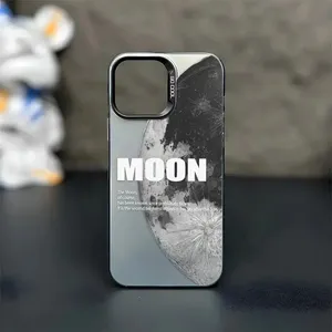 Trending Design cool moon candy color Phone case For iPhone 15 Pro Max 14 13 12 11 XS XR Simplicity Plating mirror frame Cover