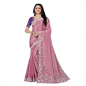 Hafizah BA5187 Robe élégante en soie à blocs de couleur asymétriques, à séchage rapide, avec pompons en strass, ABAYA pour l'Inde et le Pakistan - Product Image 3