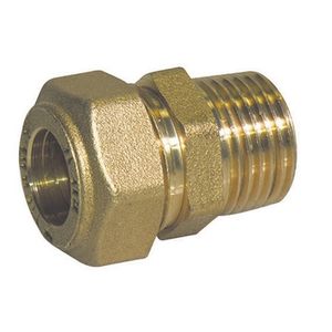 Raccord droit conique mâle avec joint torique pour gaz 3/8 x 12, pièce de système CVC - Product Image 1