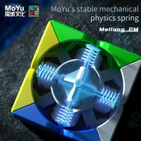 MoYu Custom Meilong 3M Boîte d'emballage transparente 3x3 Speed Cube Magnetic Fidget Toy Professional Stickerless Magnets Magic Cube