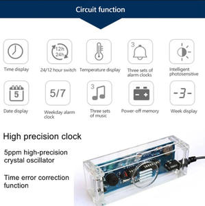 Colorful Digital <strong>Clock</strong> Electronic <strong>Kit</strong> DIY Parts Component Set Electronic <strong>Clock</strong> Welding <strong>Making</strong> Experiment <strong>Kit</strong> - Product Image 4