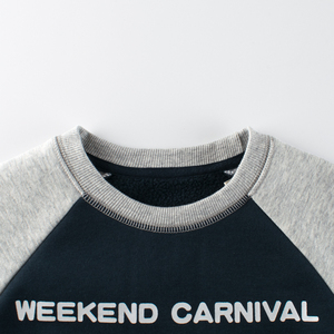 <span class=keywords><strong>Sweat</strong></span>-shirt à manches longues d'automne en coton avec étiquette personnalisée <span class=keywords><strong>Sweat</strong></span>-shirt décontracté pour garçons Vêtements pour enfants Sweatshirts - Product Image 3