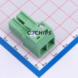 DB3EK-7.62-2P-GN-S Plug-in Terminal Block P=7.62mm Connector Male Plug 1x2P 7.62mm Green - Product Image 1