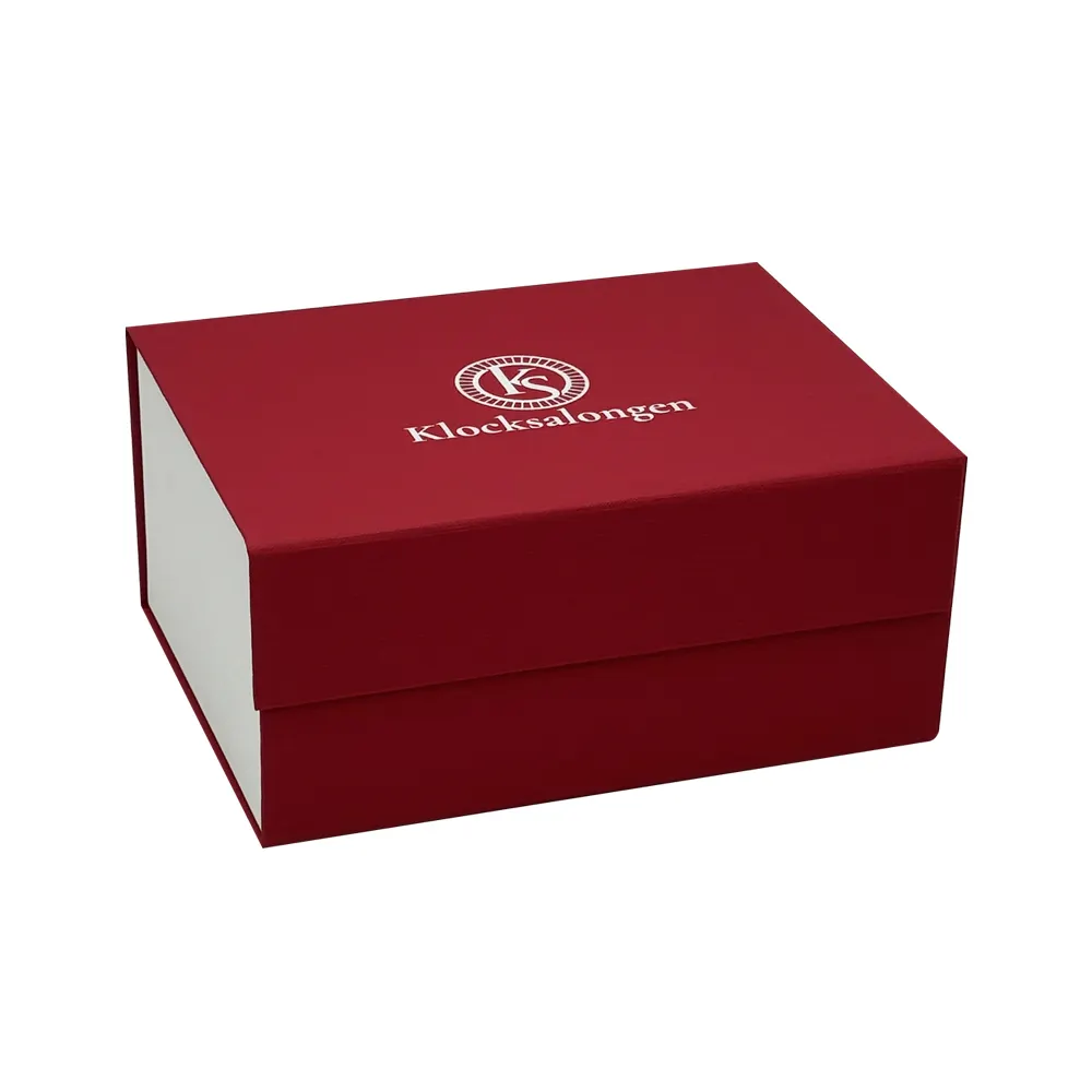 Scatola regalo di carta pieghevole di grande cartone rosso all'ingrosso confezione regalo magnetica pieghevole di lusso custom