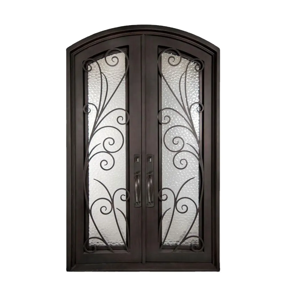 Современный дизайн, внешняя рама города эль-пасо, кованая железная дверь черного цвета