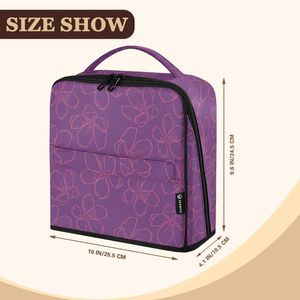 Hawaiian Custom Hau Print <b>Large</b>-capacity Portable Cosmetic <b>Bag</b> Female <b>Makeup</b> <b>Bag</b> Organizer Travel Toiletry <b>Bag</b> with Handle - Product Image 2