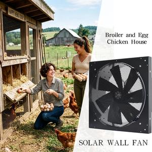 Ventilateur axial <span class=keywords><strong>mural</strong></span> à énergie solaire pour poulailler, en acier galvanisé, IP68, moteur CC sans balais 24V, <span class=keywords><strong>extracteur</strong></span> <span class=keywords><strong>de</strong></span> <span class=keywords><strong>chaleur</strong></span> OEM ODM - Product Image 6