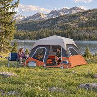 Tente de camping familiale instantanée Kawagebo Kamp (KK) pour 6 personnes, imperméable et résistante aux intempéries, fabriquée sur mesure