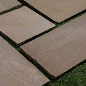 Dalles et carreaux en grès brun naturel pour revêtement mural, revêtement de sol, allée de jardin, patio, aménagement paysager, pierre de construction extérieure - Product Image 1