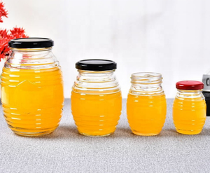 Tarro de miel de vidrio con forma de colmena de abejas de buena calidad de fábrica - Product Image 6