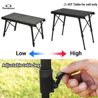 Table de camping IGT Orangegaz, en aluminium, pliable, réglable en hauteur, portable, pour la randonnée, accessoires de camping, support réglable