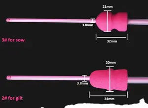 Jiangs निर्माता intrauterine फोम टिप गर्भाधान कैथेटर गहरी inseminator सुअर कृत्रिम गर्भाधान के लिए उपकरण