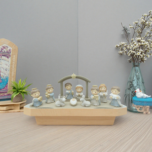 Juego de 11 Piezas de Adornos de Resina para Nacimiento Navideño, Figuras de Personajes del Nacimiento, Escena Religiosa, Regalo Cristiano para el Nacimiento - Product Image 4