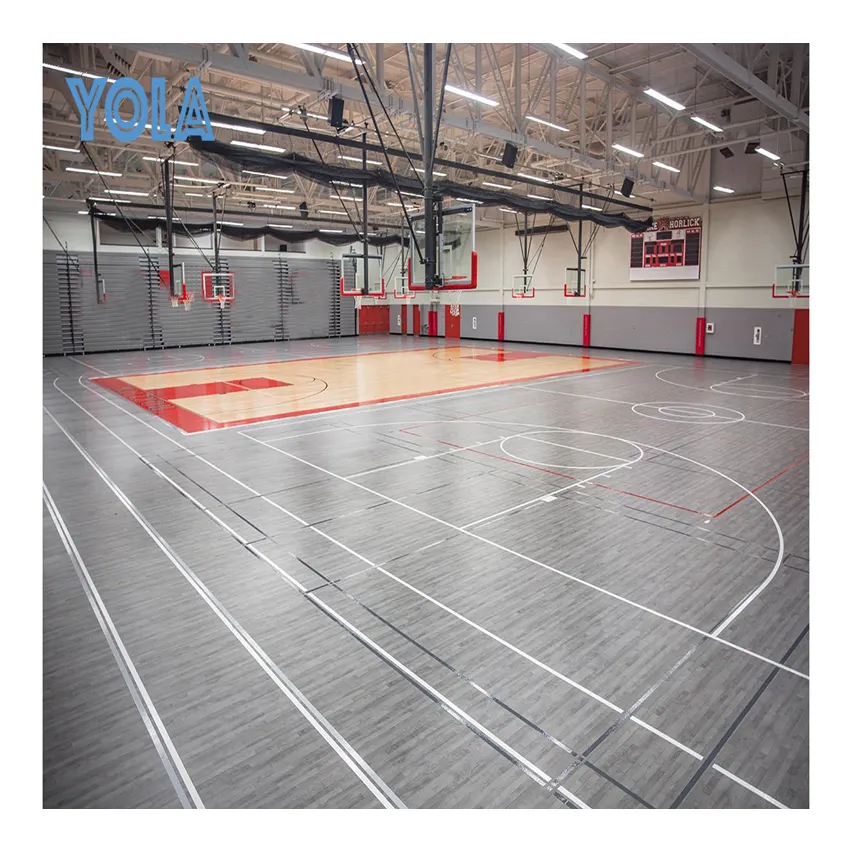 5mm kapalı badminton voleybol pvc kapalı basketbol spor döşeme ITTF onaylı masa tenisi kort paspası PVC spor döşeme