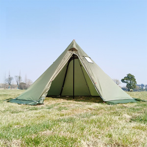 <span class=keywords><strong>Tenda</strong></span> Piramidale Grande Personalizzabile <span class=keywords><strong>per</strong></span> Campeggio Invernale con Stufa a Legna, Impermeabile in Tessuto 210T Resistente agli Strappi - Product Image 5